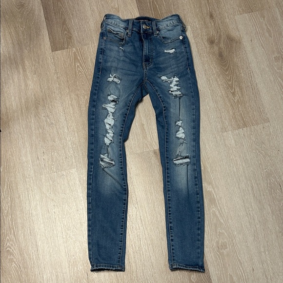 Aeropostale Denim - Aeropostale Super High Rise Jegging Distressed Denim Skinny Jeans Sz 2